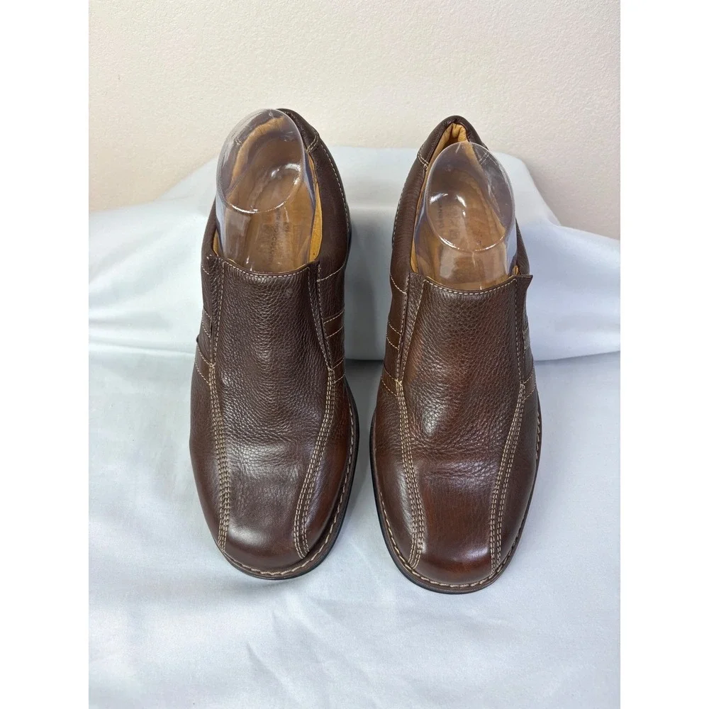 Sandro Moscoloni Brown Leather Slip On Comfort Loafers Dress Shoes Size 9 Office